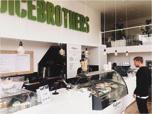 Interior with ice bar at JuiceBrothers - Haarlemmerplein in Amsterdam