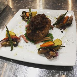 Big vegan Hamburger at Vegetarian Beast in Tokyo