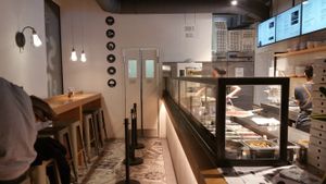 Order station at Stripped Pizza - Seefeldstrasse in Zurich