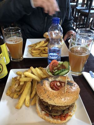 Got the 300 burger for some reason and it’s huge the 150 is plenty. at McArthurs Pub in Thun