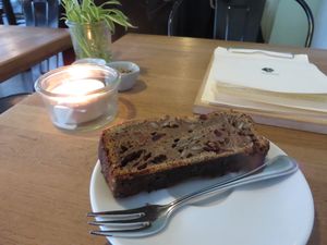 Sweet potato & banana cake (vegan) at Edelgrün in Cologne