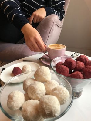 Original coconut pralin at Kafej in Poznan