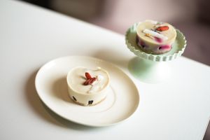 Vanilla cupcake with coconut 

 at Kafej in Poznan