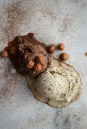 Ice cream :
- Italian Nutella,  so smooth and perfect !
- Figs with poppy - most popular to try  at Kafej in Poznan