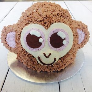 Monkey cake - Allergen-free & Vegan ! For 20 people. No Artificial dye, no fondant ! Only gluten-free organic flours, organic cocoa, real fruits icing and maple sugar ! at Bonbon Collections in Saint-bruno-de-montarville