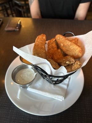 Vegan chicken tenders  at Harvey's in San Francisco