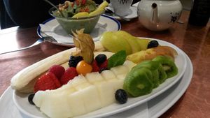 Fruits at Flax & Kale - H&M in Barcelona