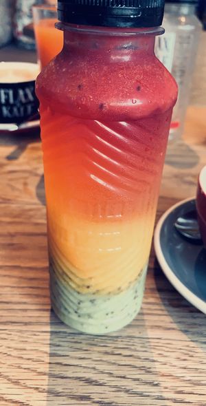 Antiox juice  at Flax & Kale - H&M in Barcelona