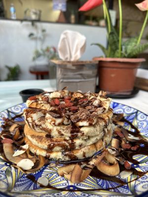 Oat pancakes  at Hayahay Cafe in Mambajao