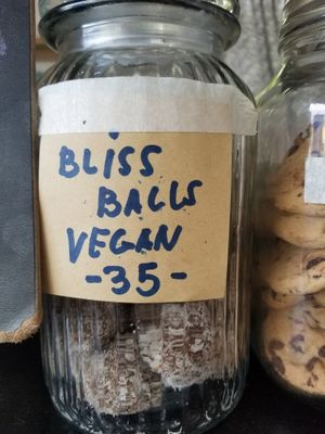 Vegan balls at Hayahay Cafe in Mambajao