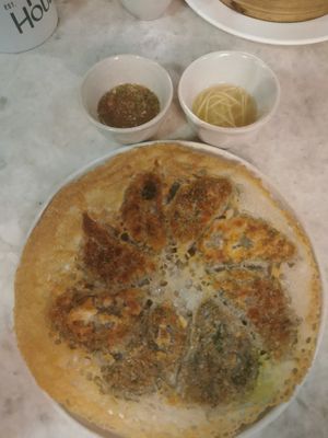 Vegan gyoza at Rangoon Tea House in Yangon