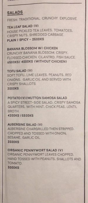 Salads are so flavourful here! at Rangoon Tea House in Yangon