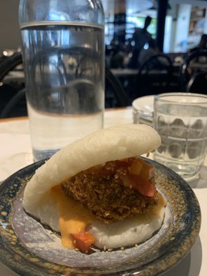 Aubergine Bao! at Rangoon Tea House in Yangon