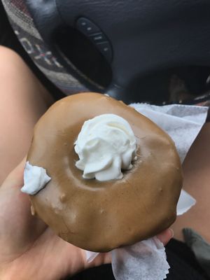 Root beer float doughnut  at Fry Baby Donuts in Buffalo