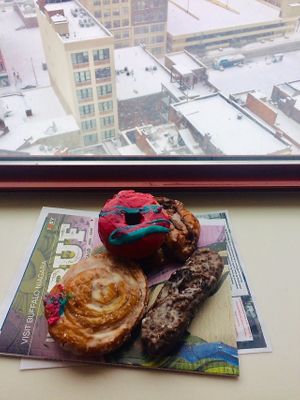 Doughnut splurge in Buffalo at Fry Baby Donuts in Buffalo