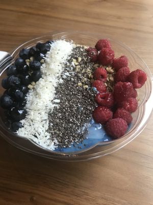 Blue majik bowl at Greenleaf Juicing Company in Indianapolis