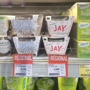 Vegan yogurts at Naturalia Vegan - Rome in Paris