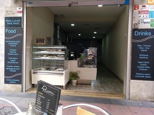 View of the restaurant from the outdoor tables at De Francesco in Gran Canaria