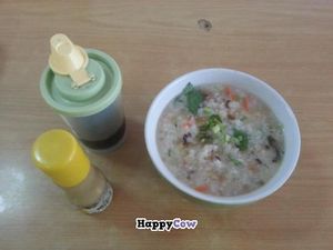 Nice vege porridge at Zhun San Yen Vegetarian in Kuching