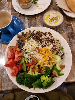 Super salad at Olivia Spring Cafe in Moonee Ponds