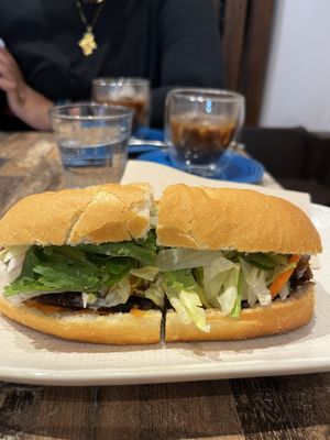 Grill’d pork Bahn mi  at Olivia Spring Cafe in Moonee Ponds