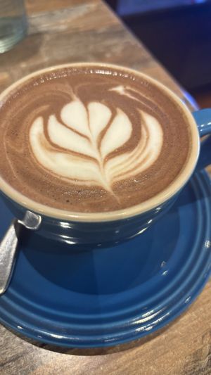 Minty cacoa lattee  at Olivia Spring Cafe in Moonee Ponds