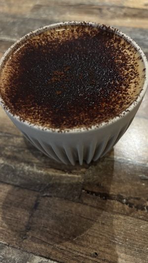 Soy cappuccino   at Olivia Spring Cafe in Moonee Ponds
