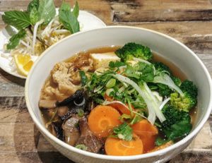 Pho at Olivia Spring Cafe in Moonee Ponds