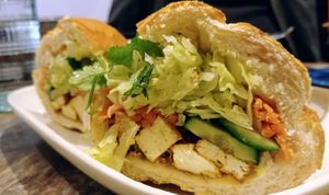 Bahn Mi (tofu & lemongrass)  at Olivia Spring Cafe in Moonee Ponds