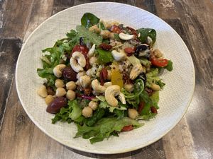 Chickpea salad  at Olivia Spring Cafe in Moonee Ponds