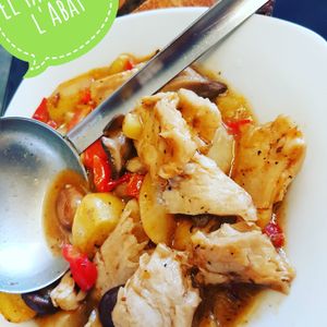 Comidas de medio día, rustido a base de Heura   at El Tastet De L'abat in Manresa