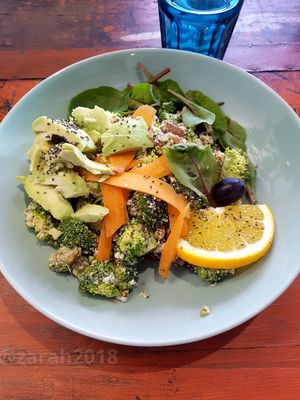 Green salad at OAS Cafe in Kalmar