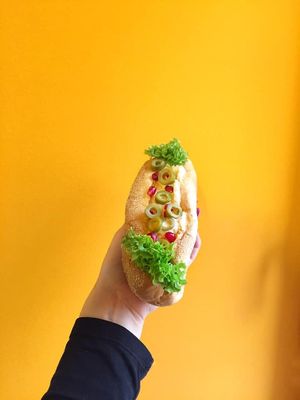 Hot-dog Pitbull at Dogs Like Ducks in Lviv