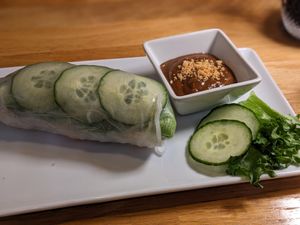 Vegan summer roll at Suvi in Tromsoe