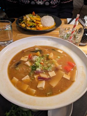 Vegan noodle soup at Suvi in Tromsoe