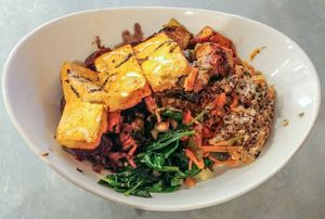 Veggie Bowl w/ Tofu at Sharky's Woodfired Mexican Grill in Simi Valley