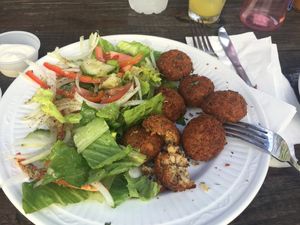Falafel salad at Turks Kebab in Providenciales