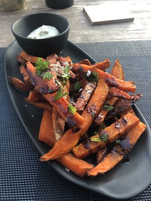 The aioli is to die for and these sweet potato fries delish! My favourite dish 😊  at Noname Restaurant in Mallorca