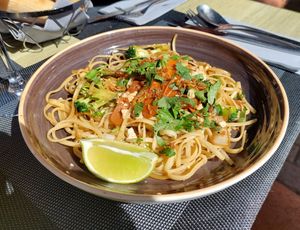 Asian Style Noodles at Noname Restaurant in Mallorca