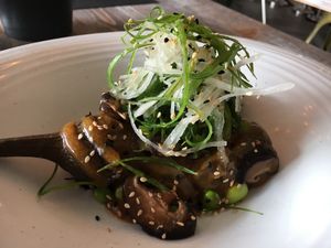 aubergine salad at Noname Restaurant in Mallorca