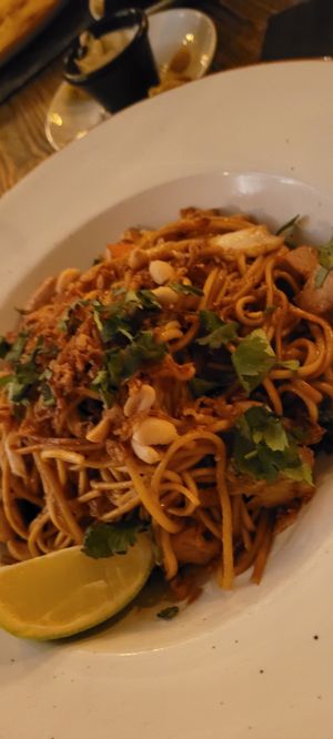 Vegan noodles with tofu and veggies. at Noname Restaurant in Mallorca