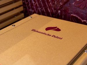 Speisekarte at Maharadscha Palast in Chemnitz