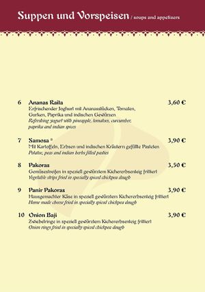 Suppen & Vorspeisen  at Maharadscha Palast in Chemnitz