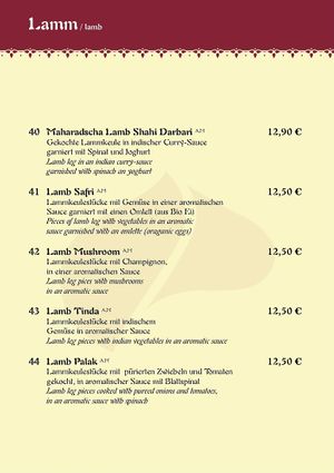 Lamm at Maharadscha Palast in Chemnitz