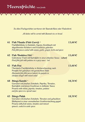 Meeresfrüchte  at Maharadscha Palast in Chemnitz