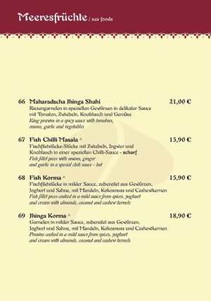 Meeresfrüchte  at Maharadscha Palast in Chemnitz