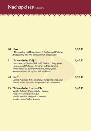 Nachspeisen  at Maharadscha Palast in Chemnitz