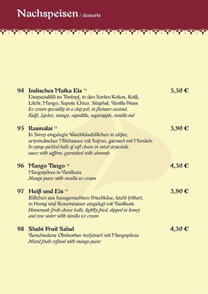 Nachspeisen  at Maharadscha Palast in Chemnitz