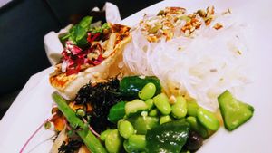 Vegan plate at Cityshop Noodle in Tokyo