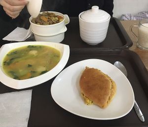 khushuur & soup and lunch set at Love Each Other in Ulaanbaatar